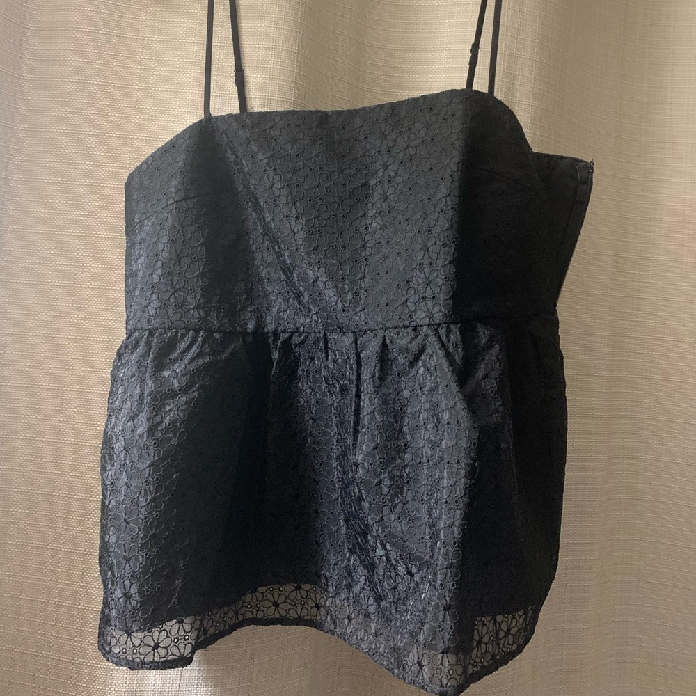 H&M black peplum top
